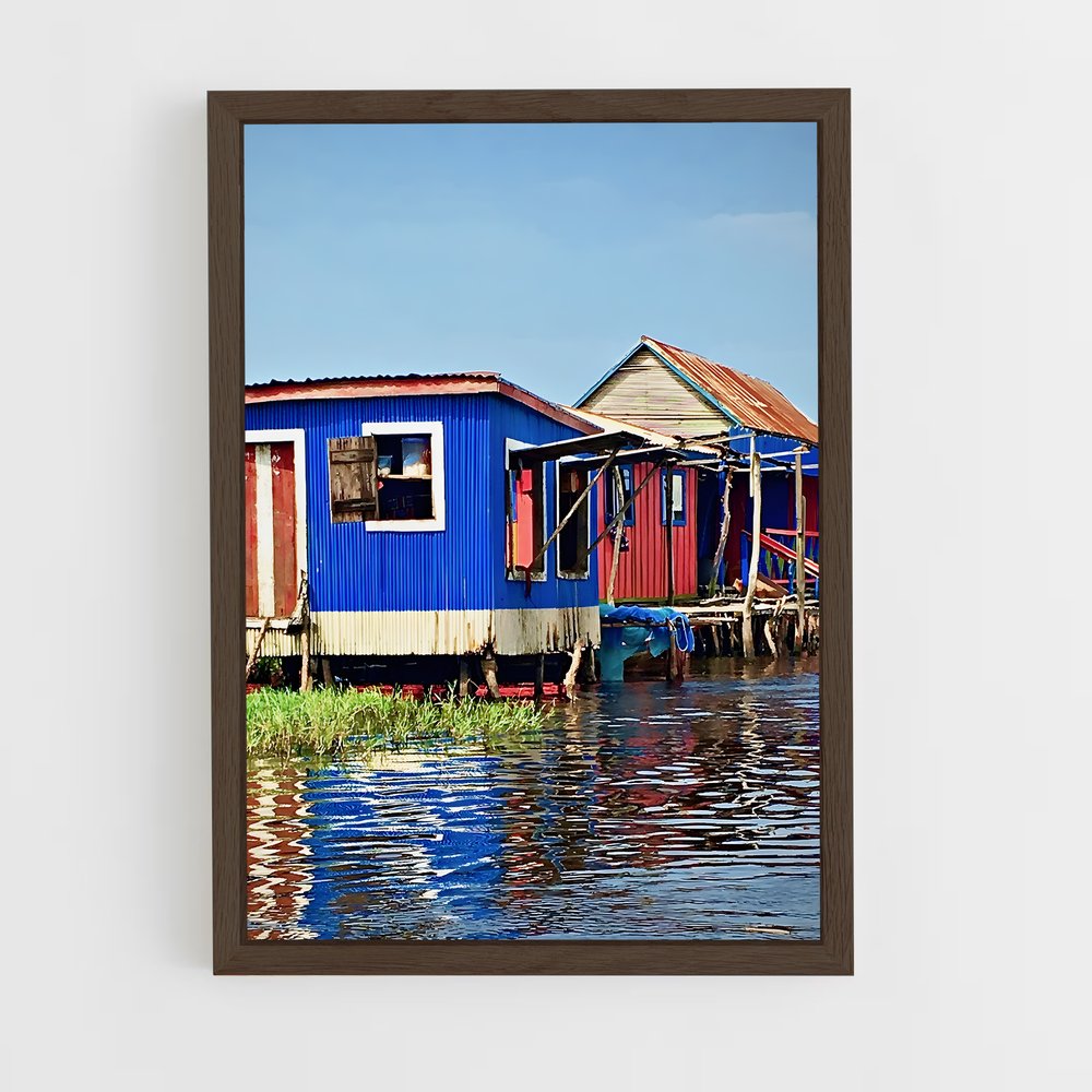 ap-ganvie stilt village-4 cadre Bois foncé