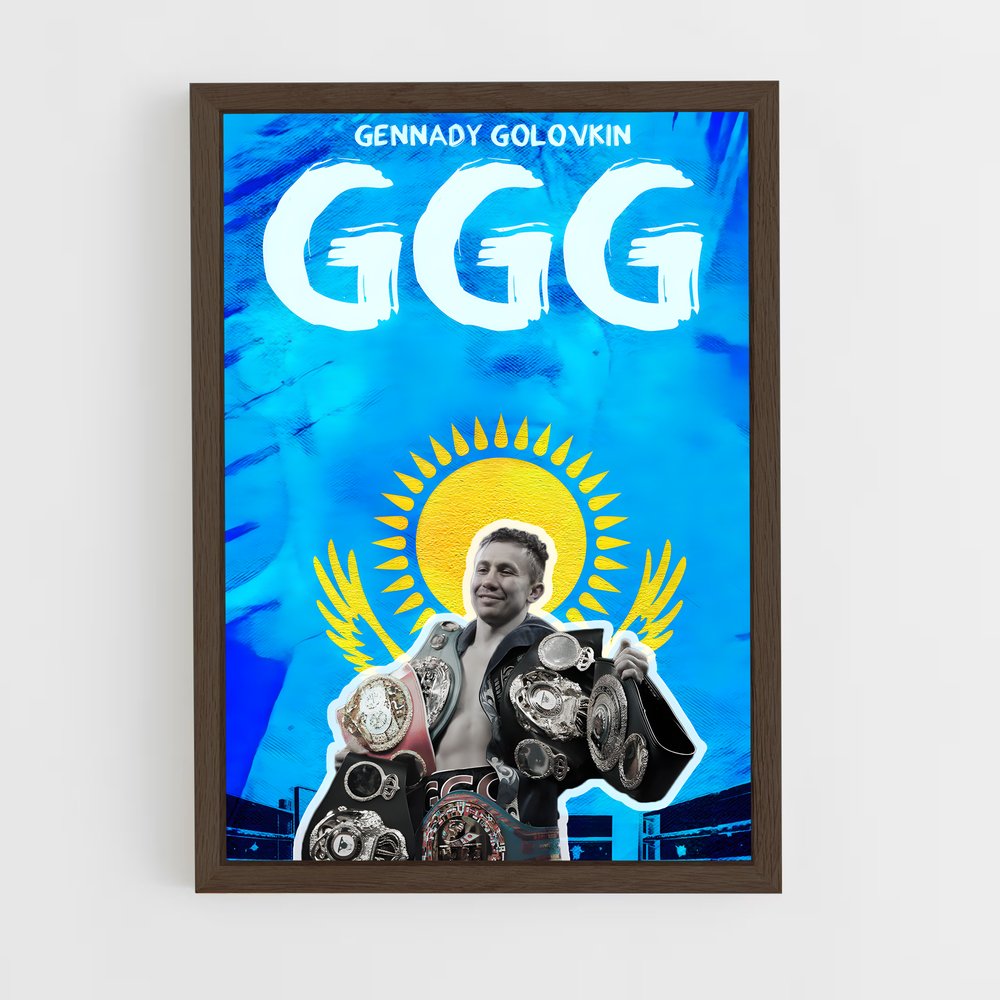 ap-gennady golovkin-10 cadre Bois foncé