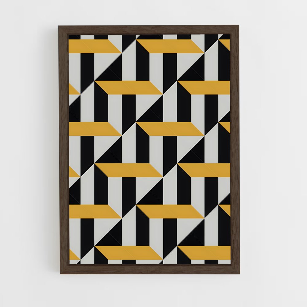 ap-geometric patterns-13 cadre Bois foncé