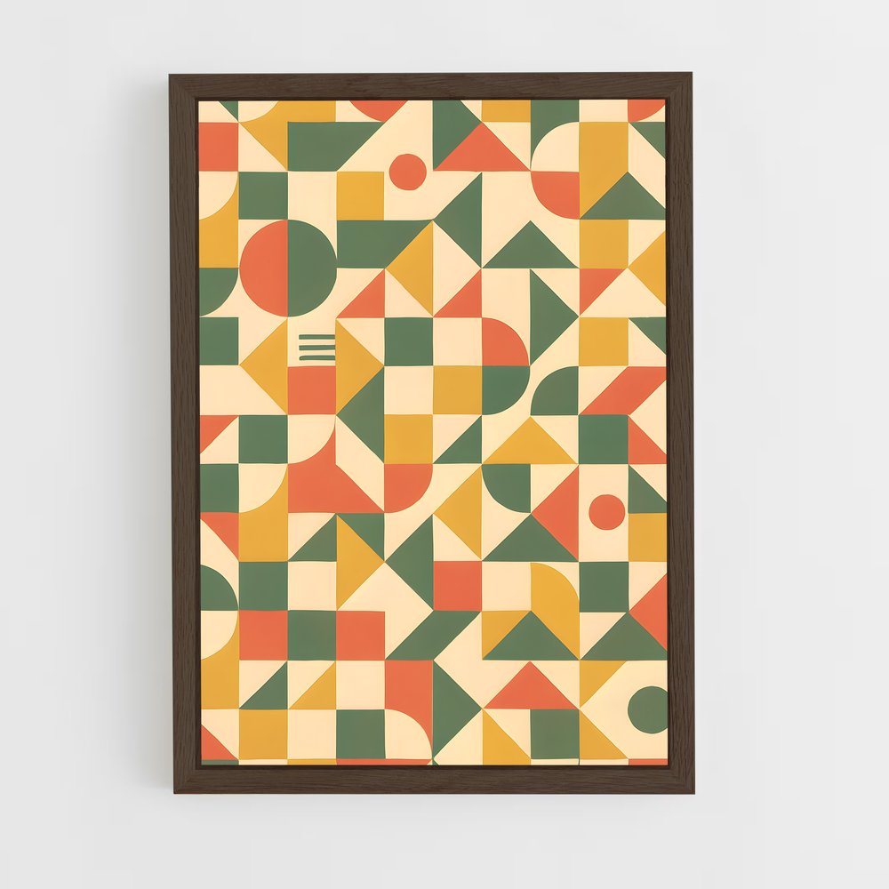 ap-geometric patterns-16 cadre Bois foncé