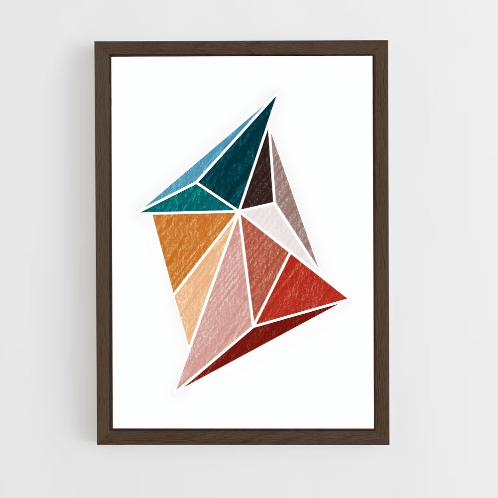ap-geometric shapes-5 cadre Bois foncé