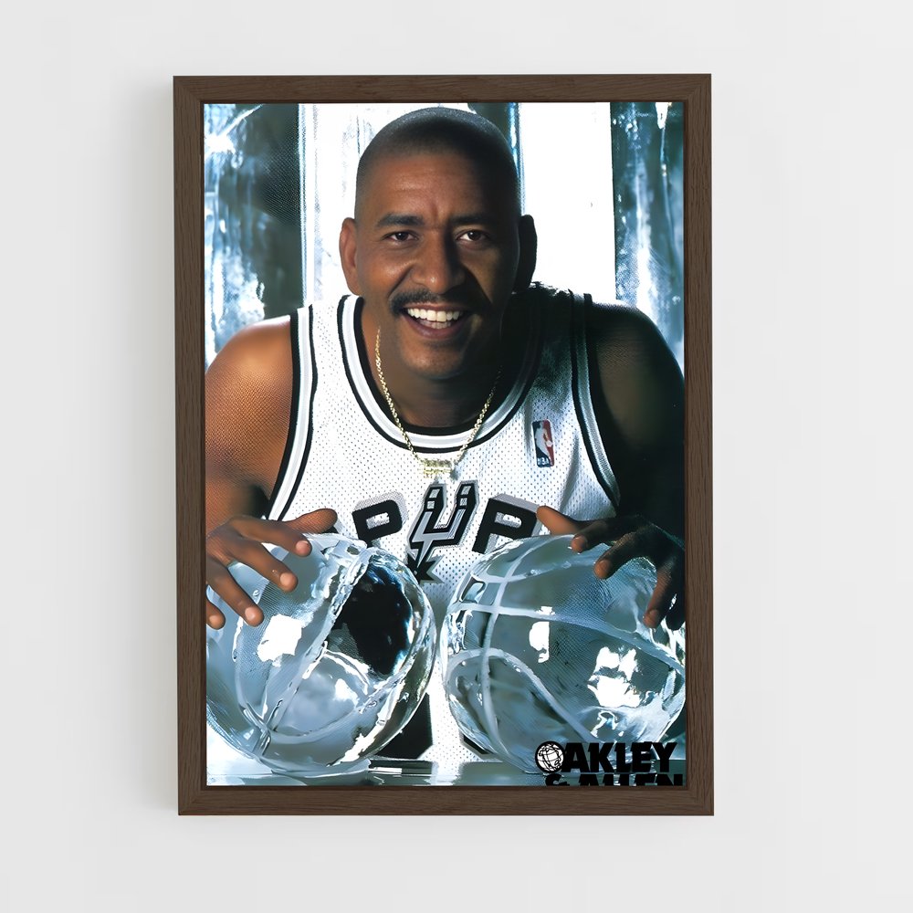 ap-george gervin-6 cadre Bois foncé