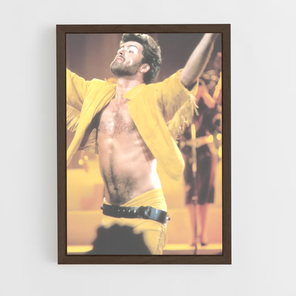 ap-george michael-3 cadre Bois foncé