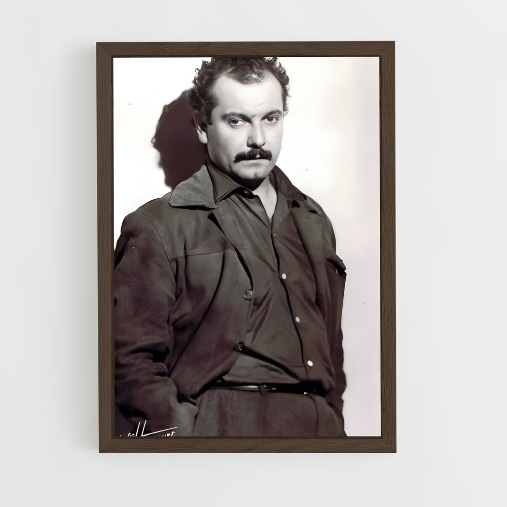 ap-georges brassens-1 cadre Bois foncé