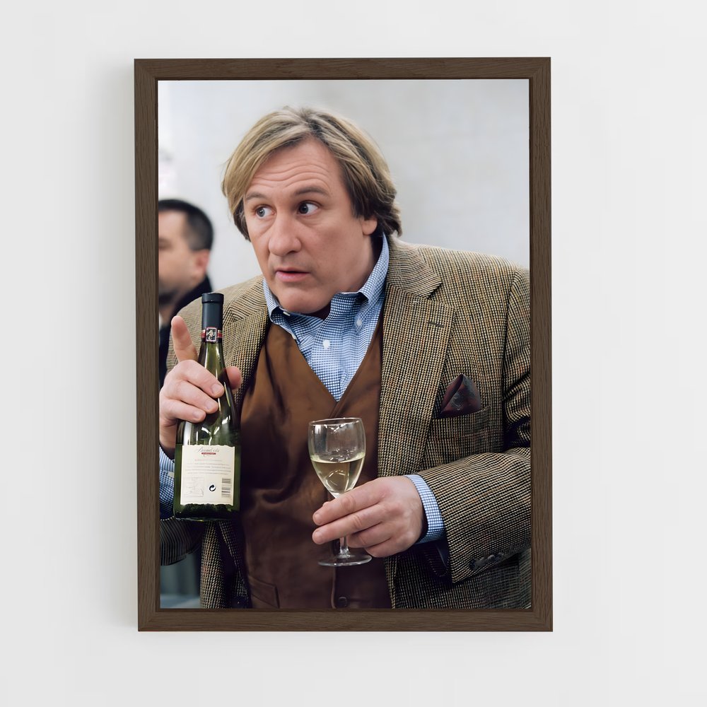 ap-gerard depardieu-3 cadre Bois foncé