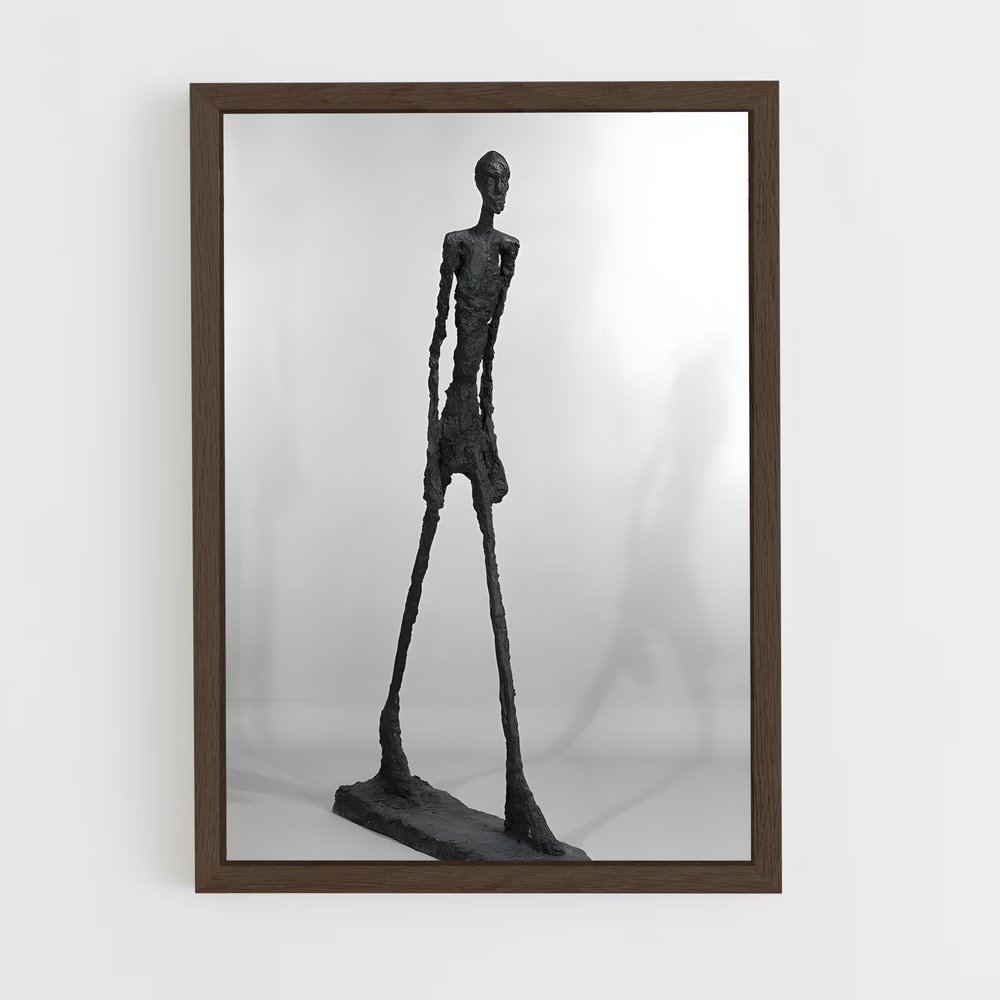 ap-giacometti walking man-1 cadre Bois foncé