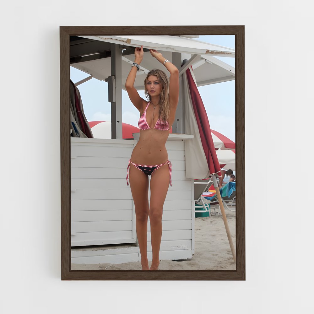 ap-gigi hadid-1 cadre Bois foncé