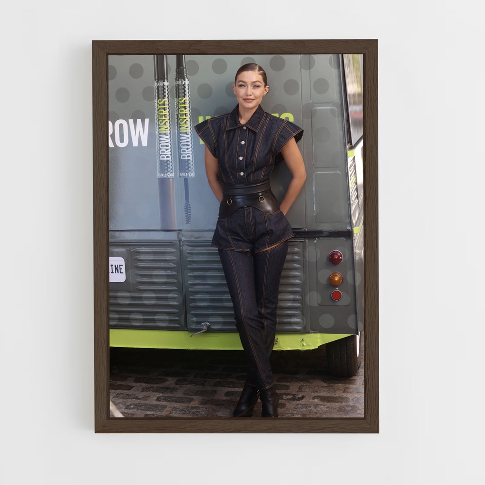 ap-gigi hadid-9 cadre Bois foncé