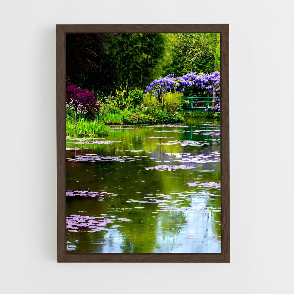 ap-giverny gardens-2 cadre Bois foncé
