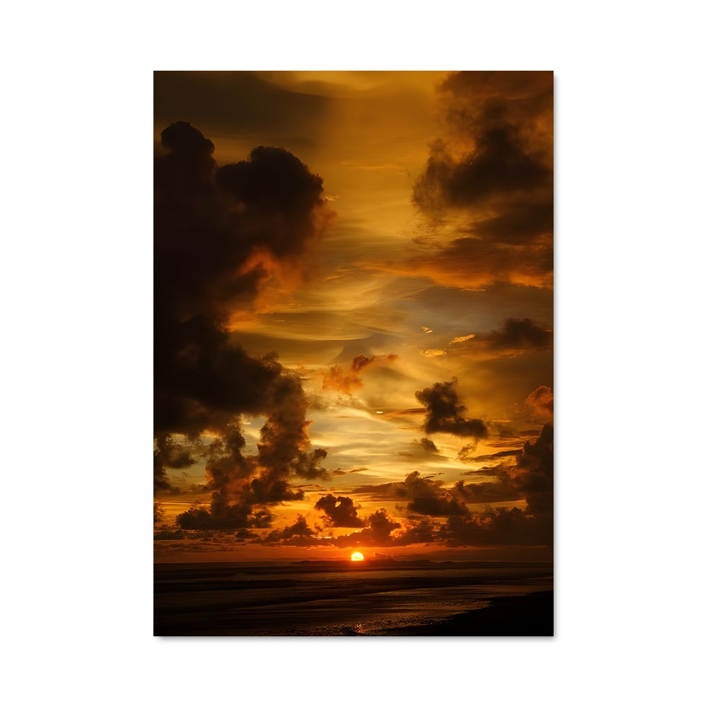 Poster Golden sunset 97868