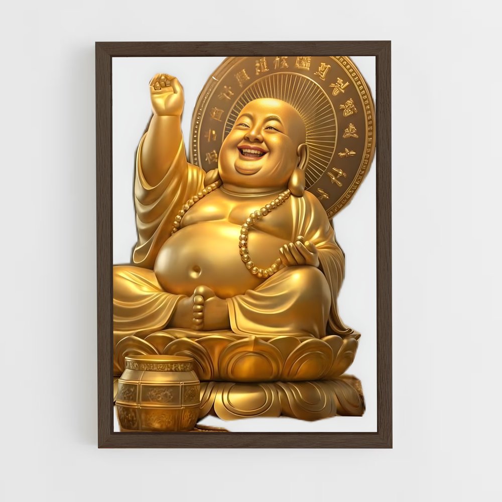 ap-golden buddha-12 cadre Bois foncé