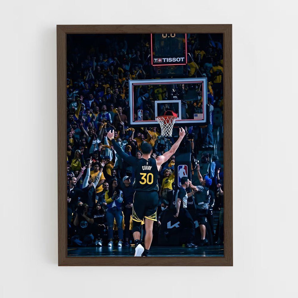 ap-golden state warriors-2 cadre Bois foncé