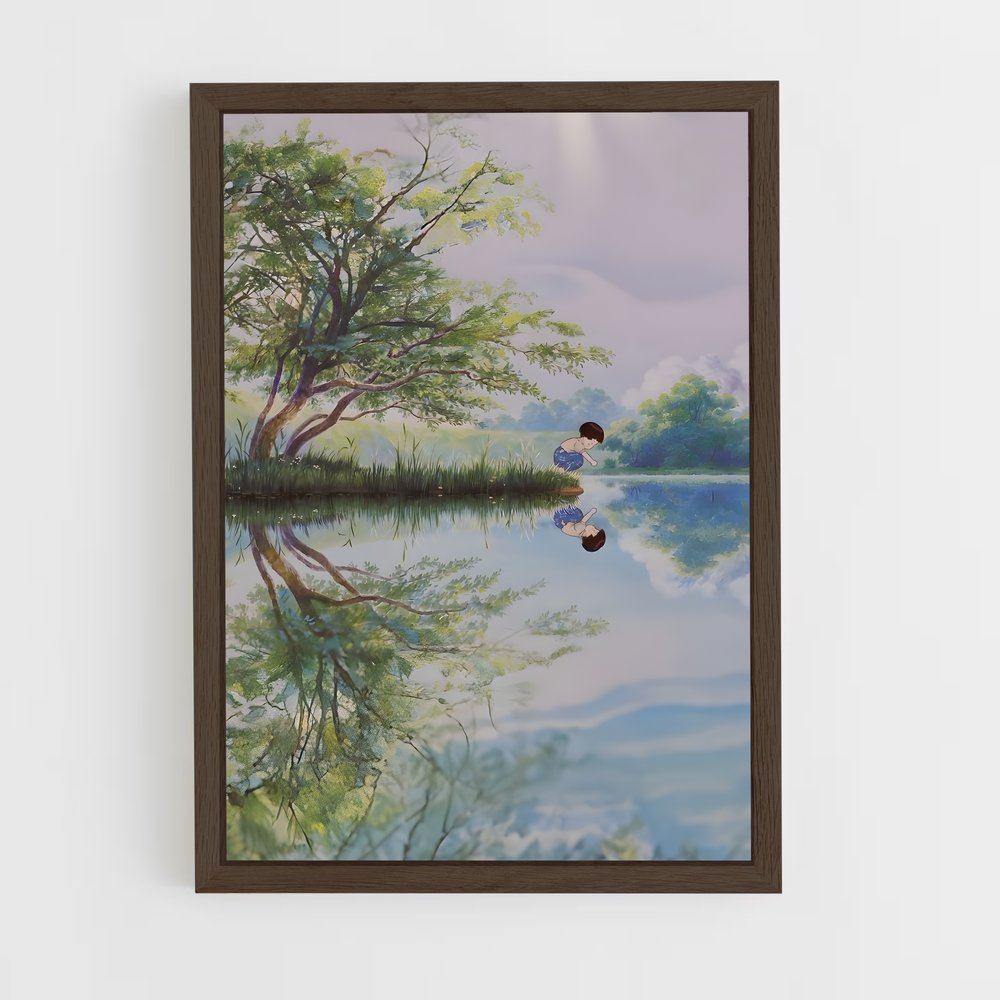 ap-grave of the fireflies-6 cadre Bois foncé