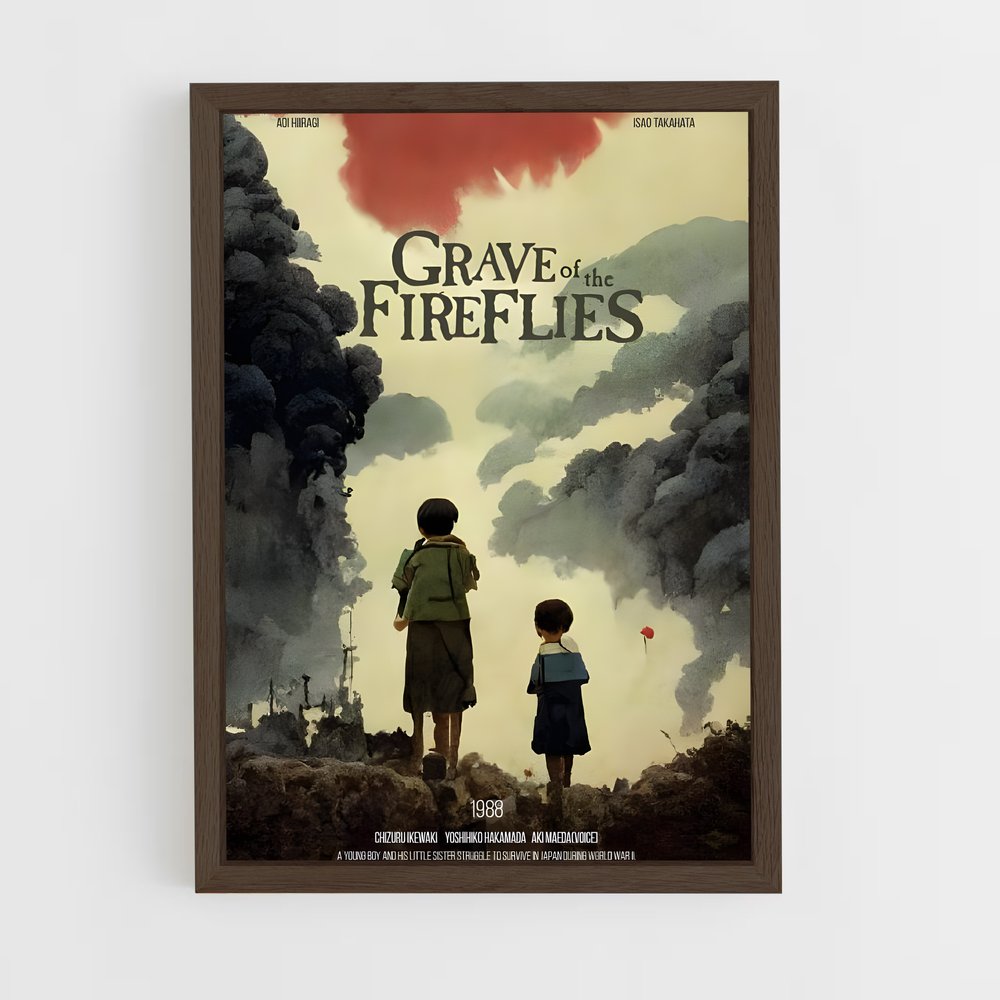 ap-grave of the fireflies-9 cadre Bois foncé