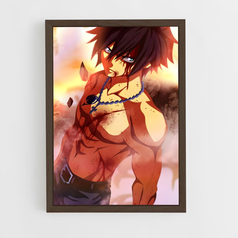 ap-gray fullbuster-9 cadre Bois foncé