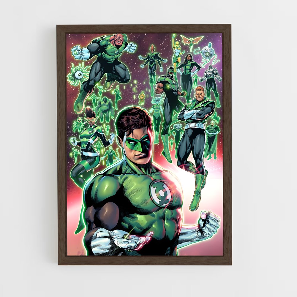 ap-green lantern-2 cadre Bois foncé