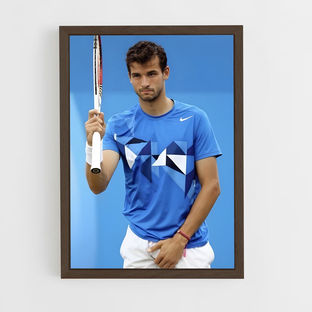 ap-grigor dimitrov-3 cadre Bois foncé