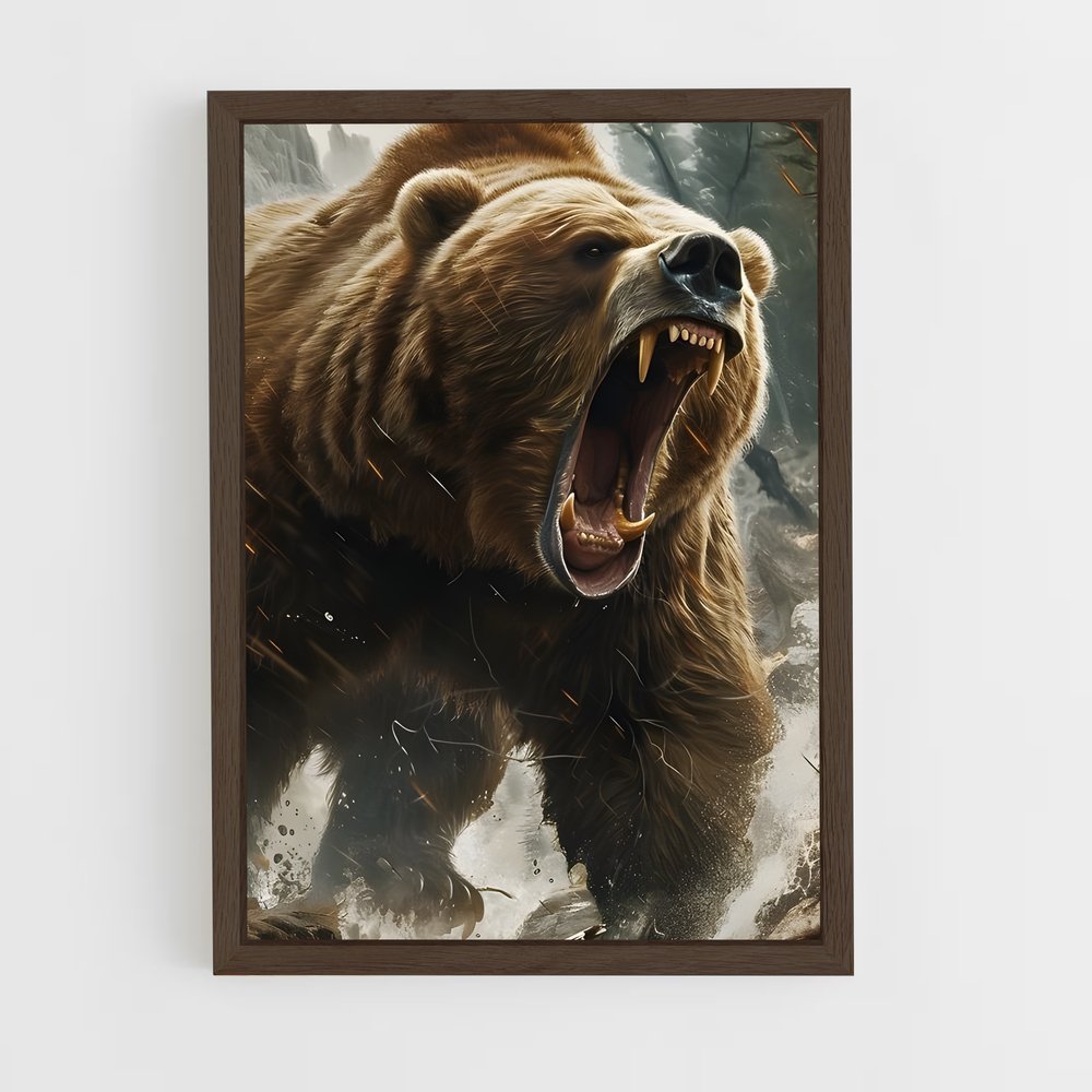 ap-grizzly bear-7 cadre Bois foncé