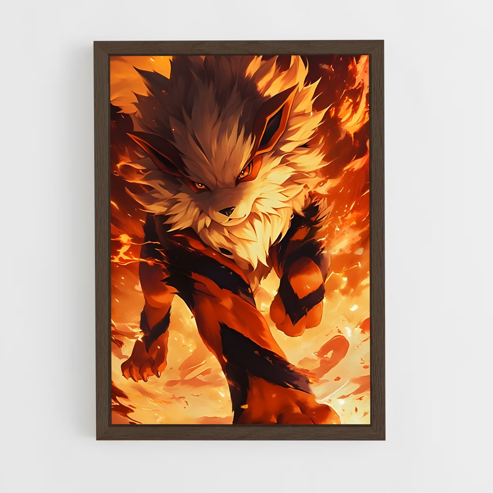 ap-growlithe-1 cadre Bois foncé