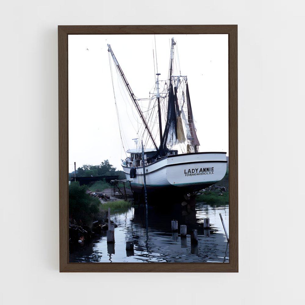 ap-gulf shrimp boats-4 cadre Bois foncé