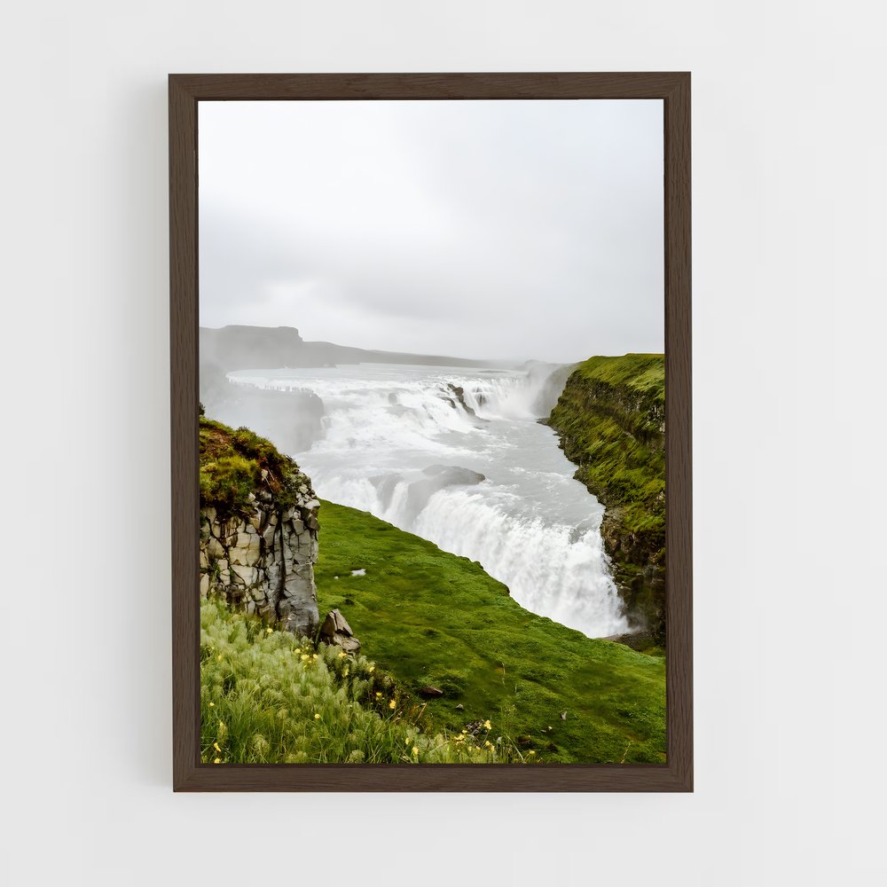 ap-gullfoss waterfall-7 cadre Bois foncé