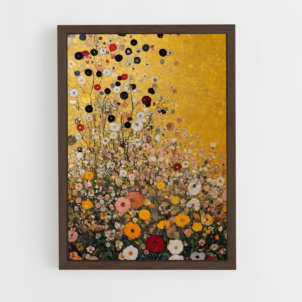ap-gustav klimt-5 cadre Bois foncé