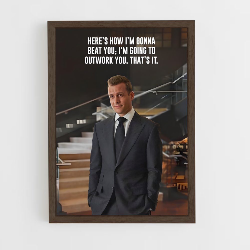 ap-harvey specter-4 cadre Bois foncé