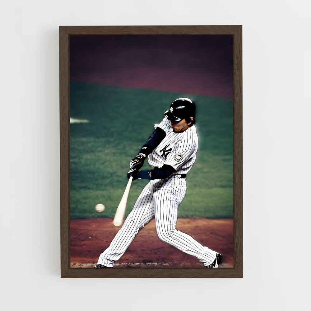 ap-hideki matsui-4 cadre Bois foncé