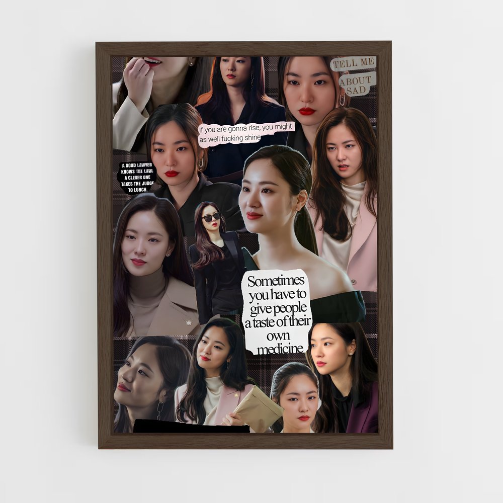 ap-hong cha young-3 cadre Bois foncé
