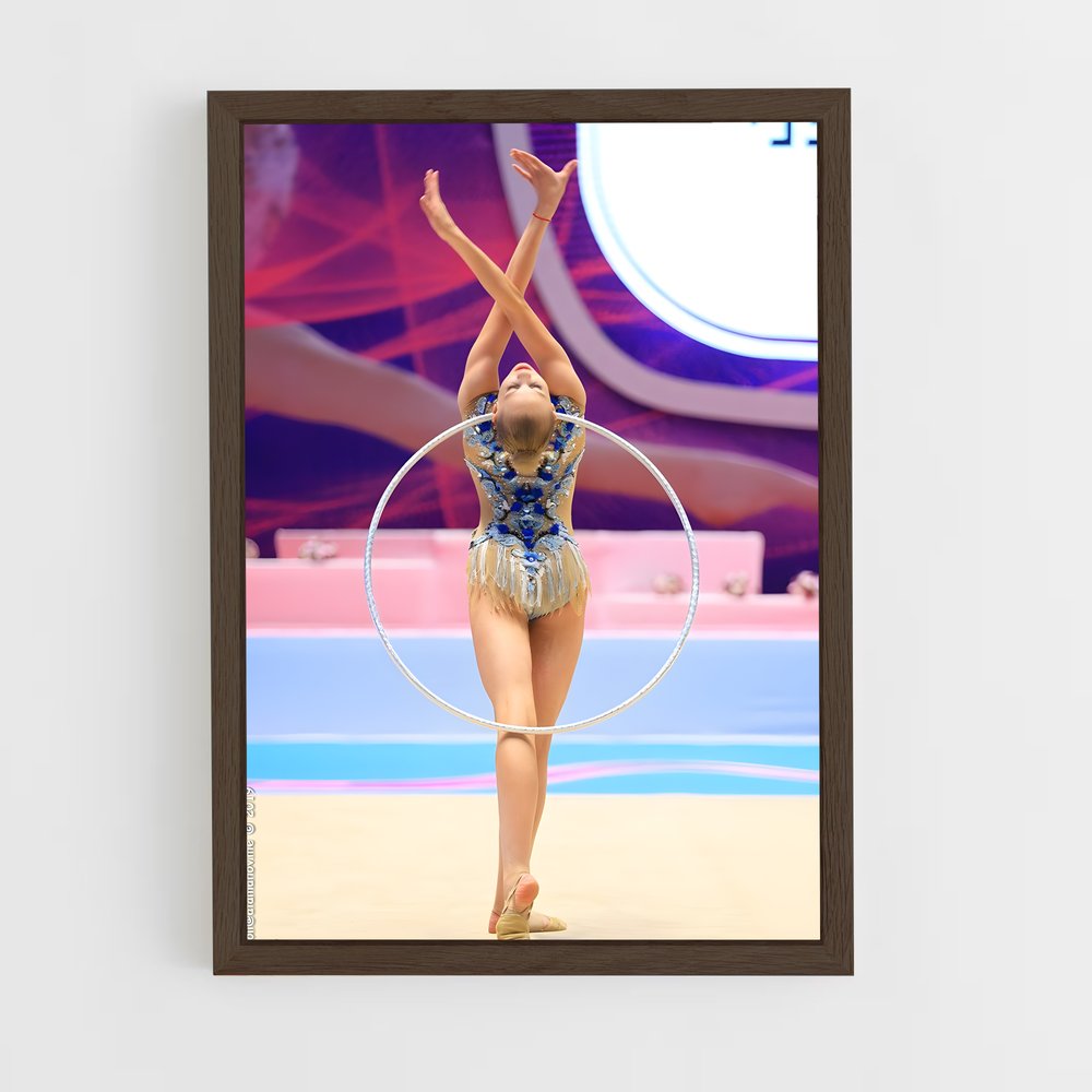 ap-hoop rhythmic gymnastics-6 cadre Bois foncé