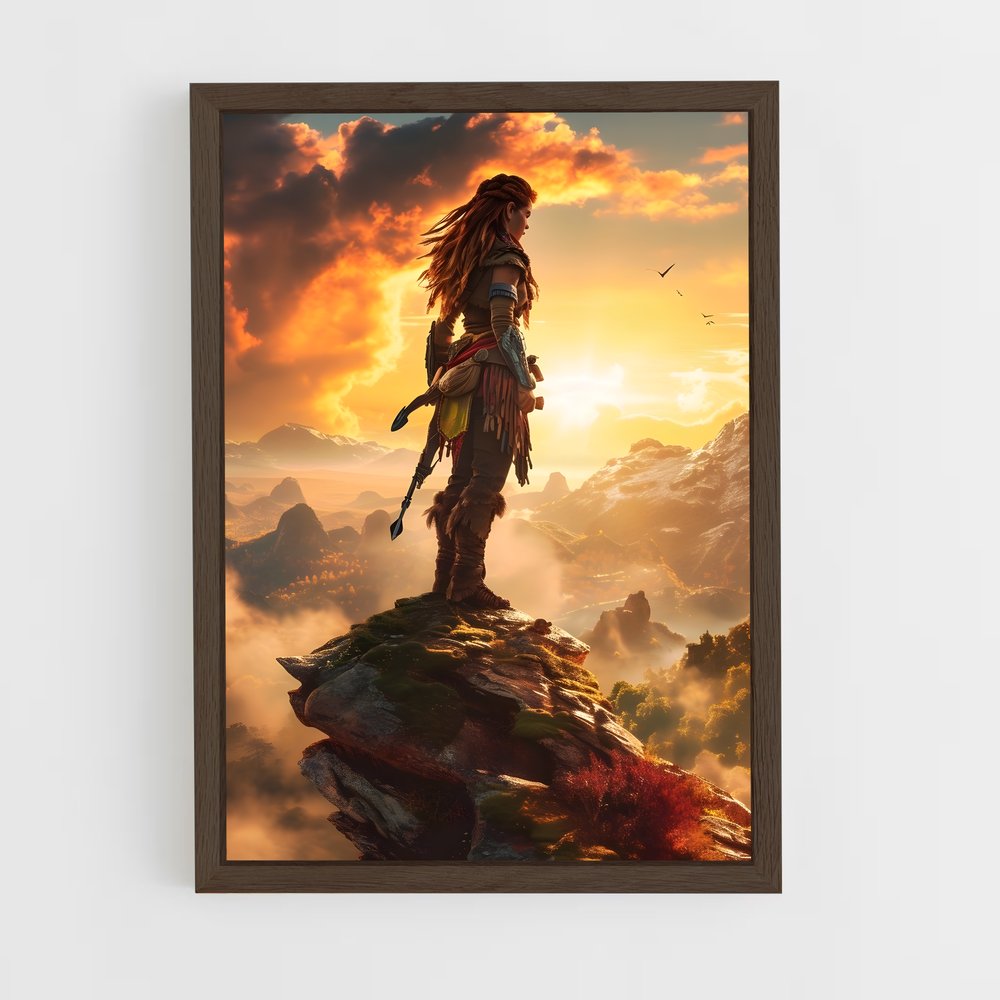 ap-horizon zero dawn-3 cadre Bois foncé