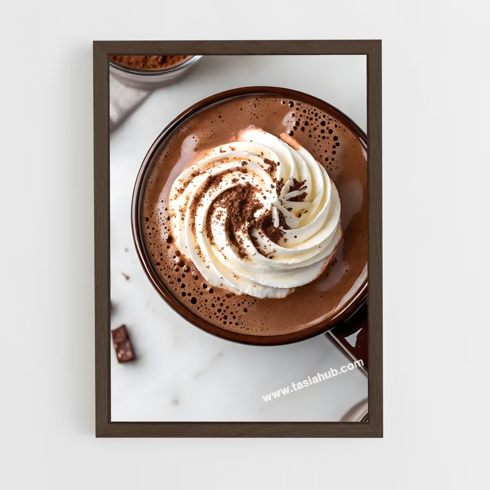 ap-hot chocolate-3 cadre Bois foncé