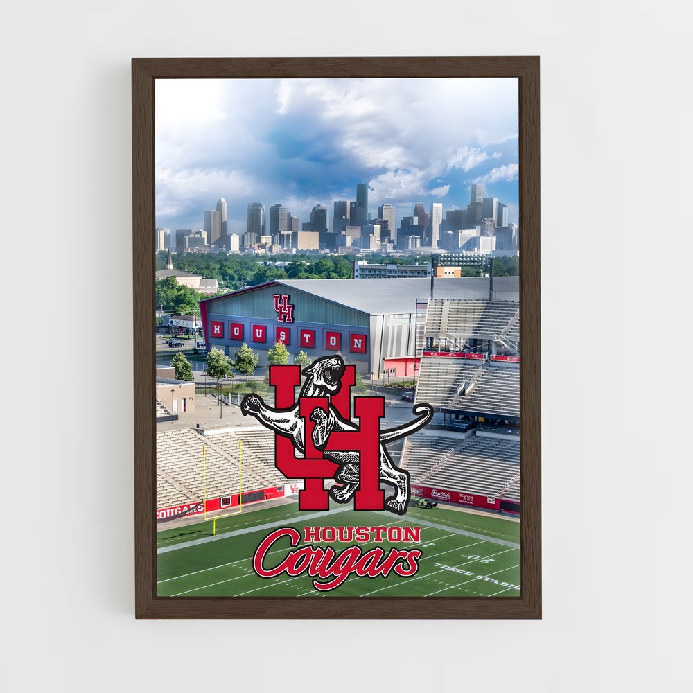 ap-houston cougars-1 cadre Bois foncé