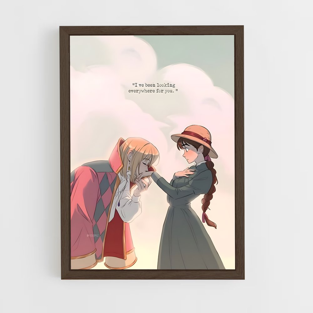ap-howls moving castle-10 cadre Bois foncé