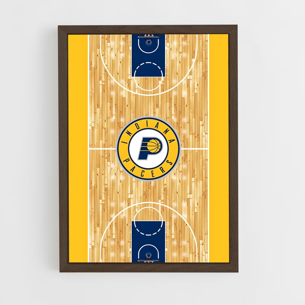 ap-indiana pacers-13 cadre Bois foncé