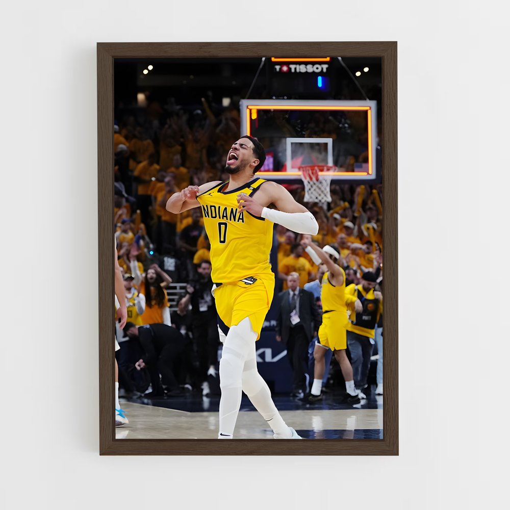 ap-indiana pacers-5 cadre Bois foncé