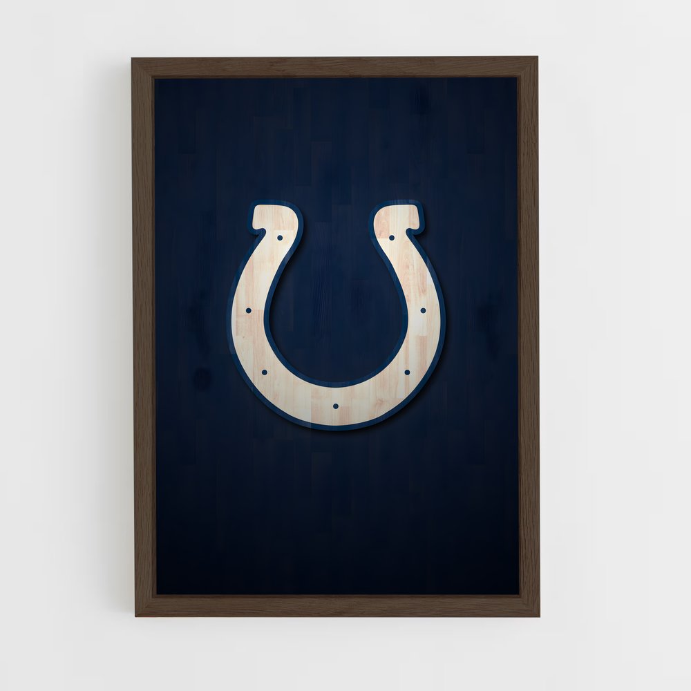 ap-indianapolis colts-6 cadre Bois foncé