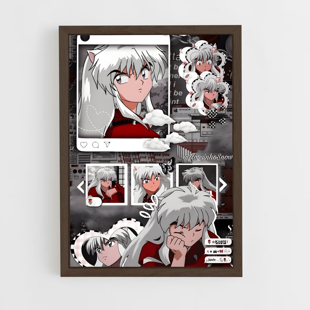 ap-inuyasha-1 cadre Bois foncé