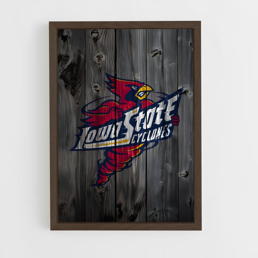 ap-iowa state cyclones-4 cadre Bois foncé