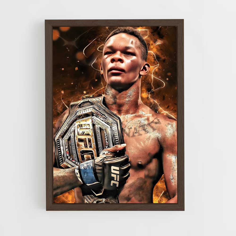 ap-israel adesanya-6 cadre Bois foncé