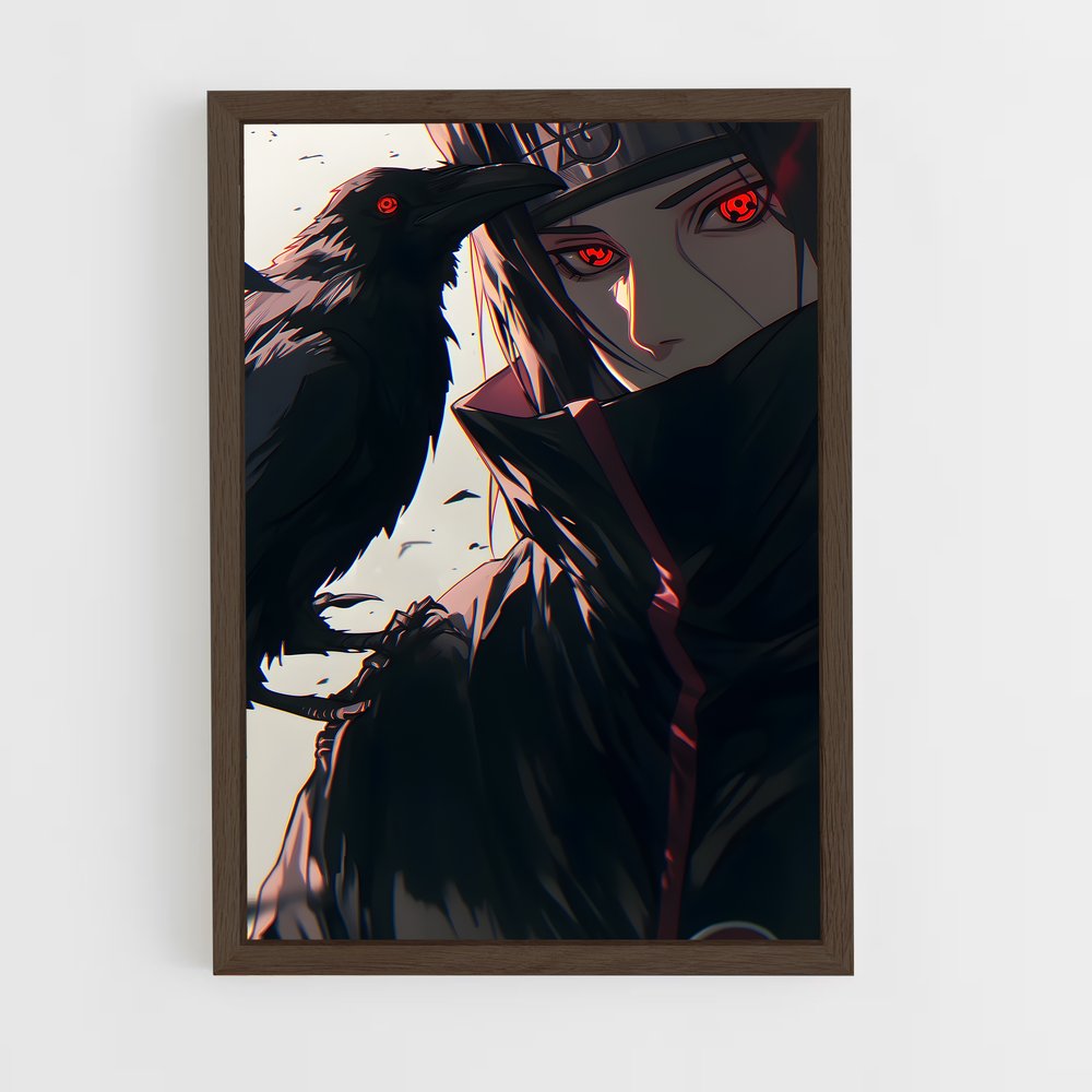 ap-itachi uchiha-11 cadre Bois foncé