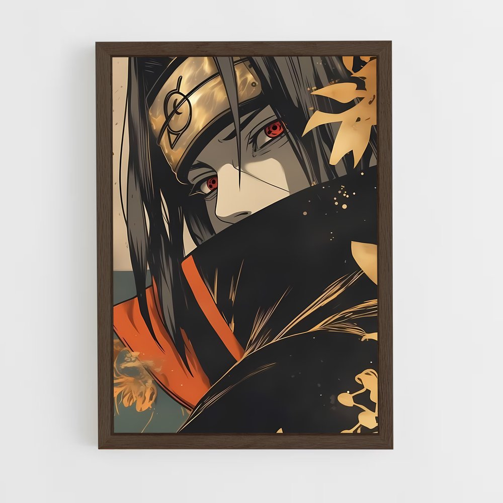 ap-itachi uchiha-12 cadre Bois foncé
