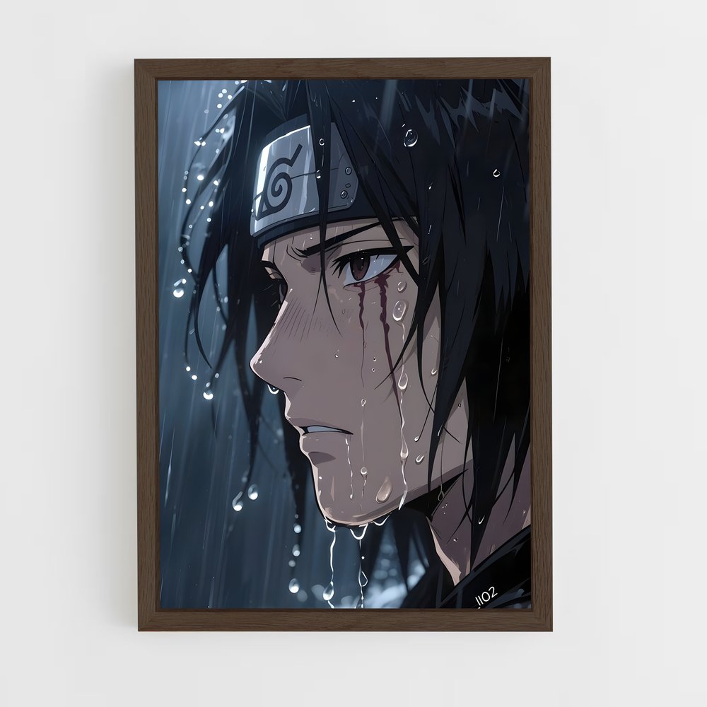 ap-itachi uchiha-8 cadre Bois foncé