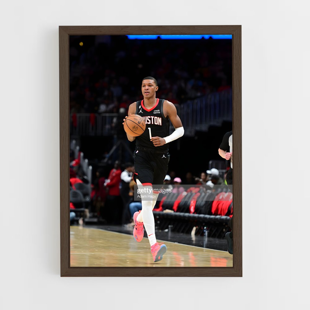 ap-jabari smith jr-3 cadre Bois foncé