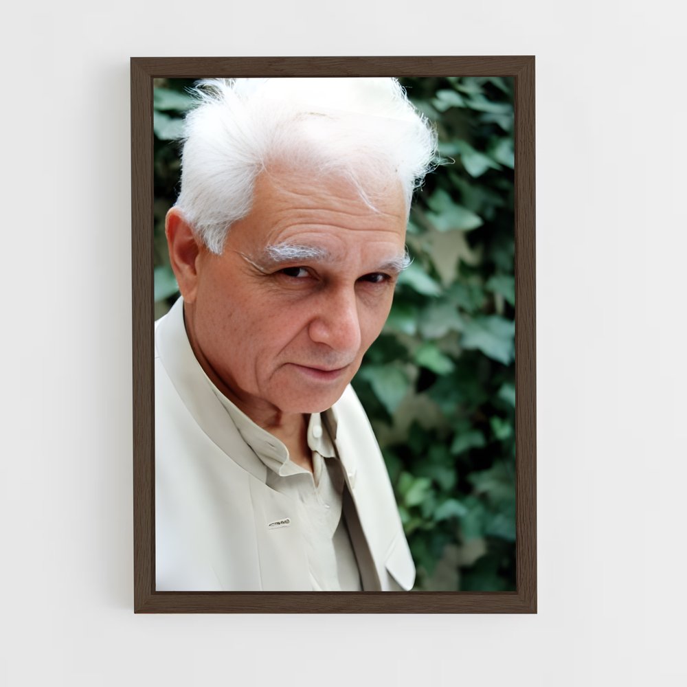 ap-jacques derrida-3 cadre Bois foncé
