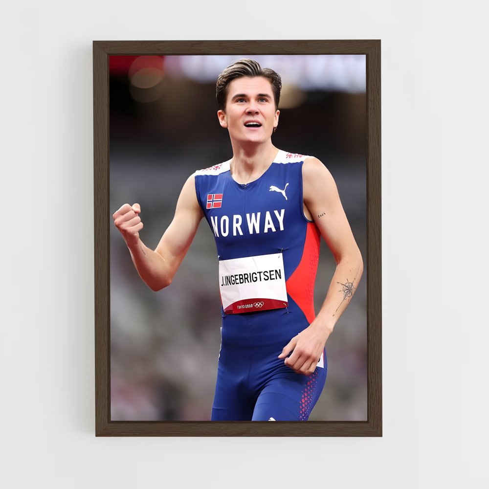 ap-jakob ingebrigtsen-1 cadre Bois foncé