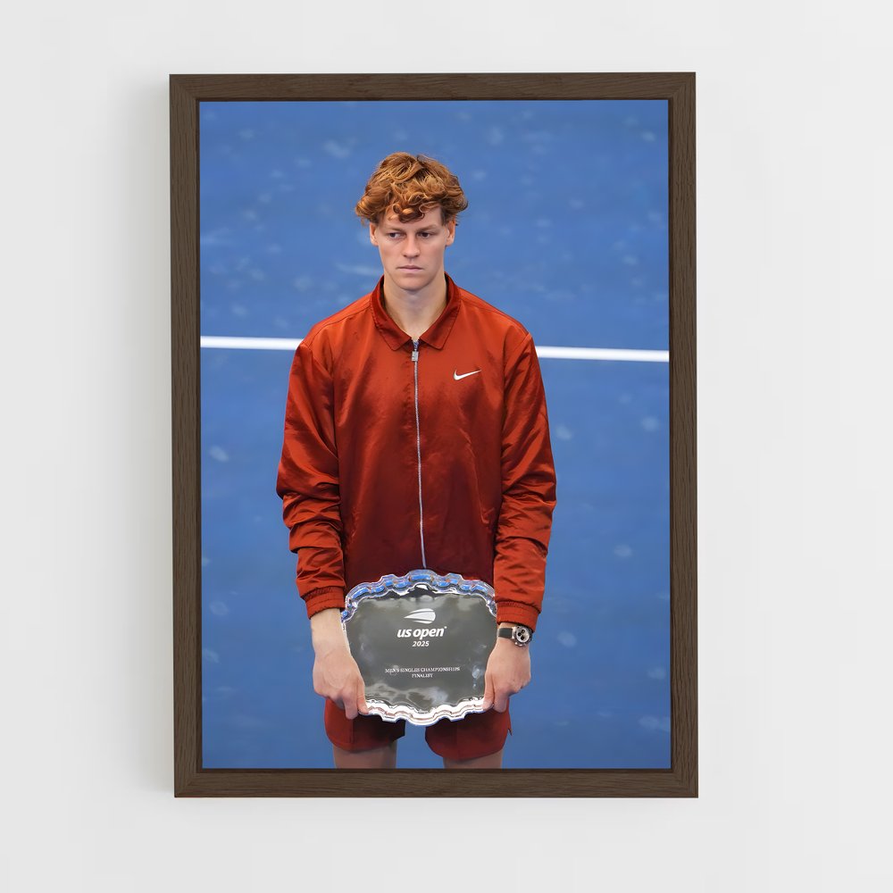 ap-jannik sinner-6 cadre Bois foncé