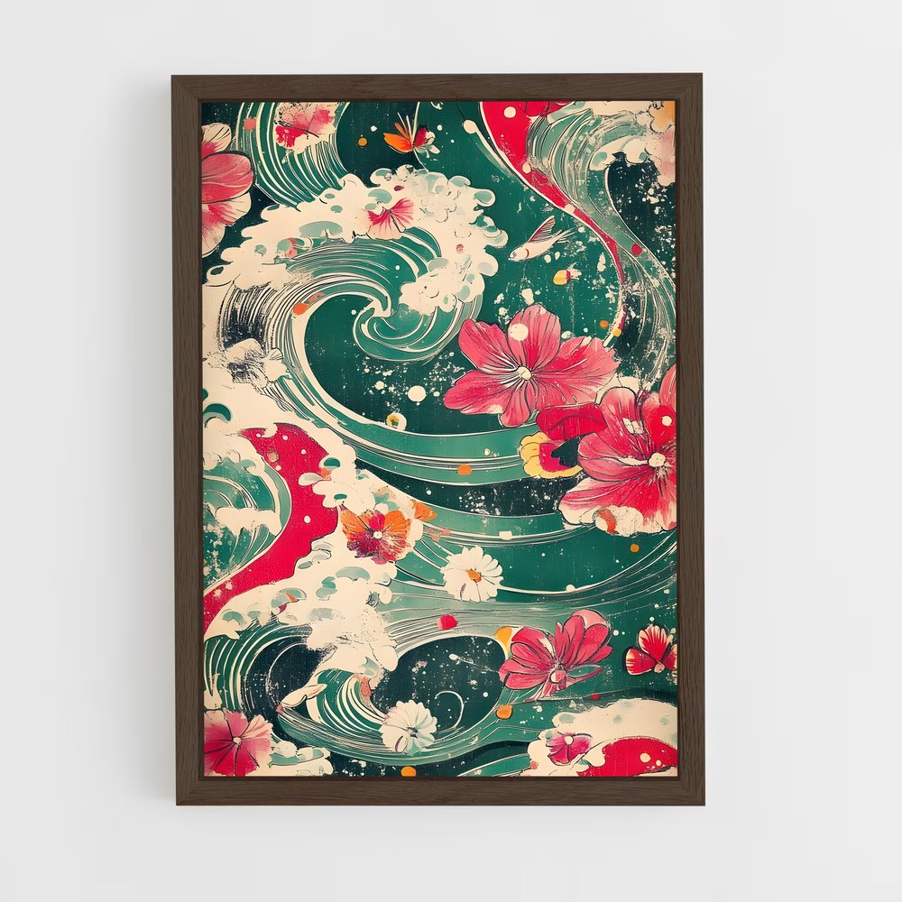 ap-japanese patterns-2 cadre Bois foncé