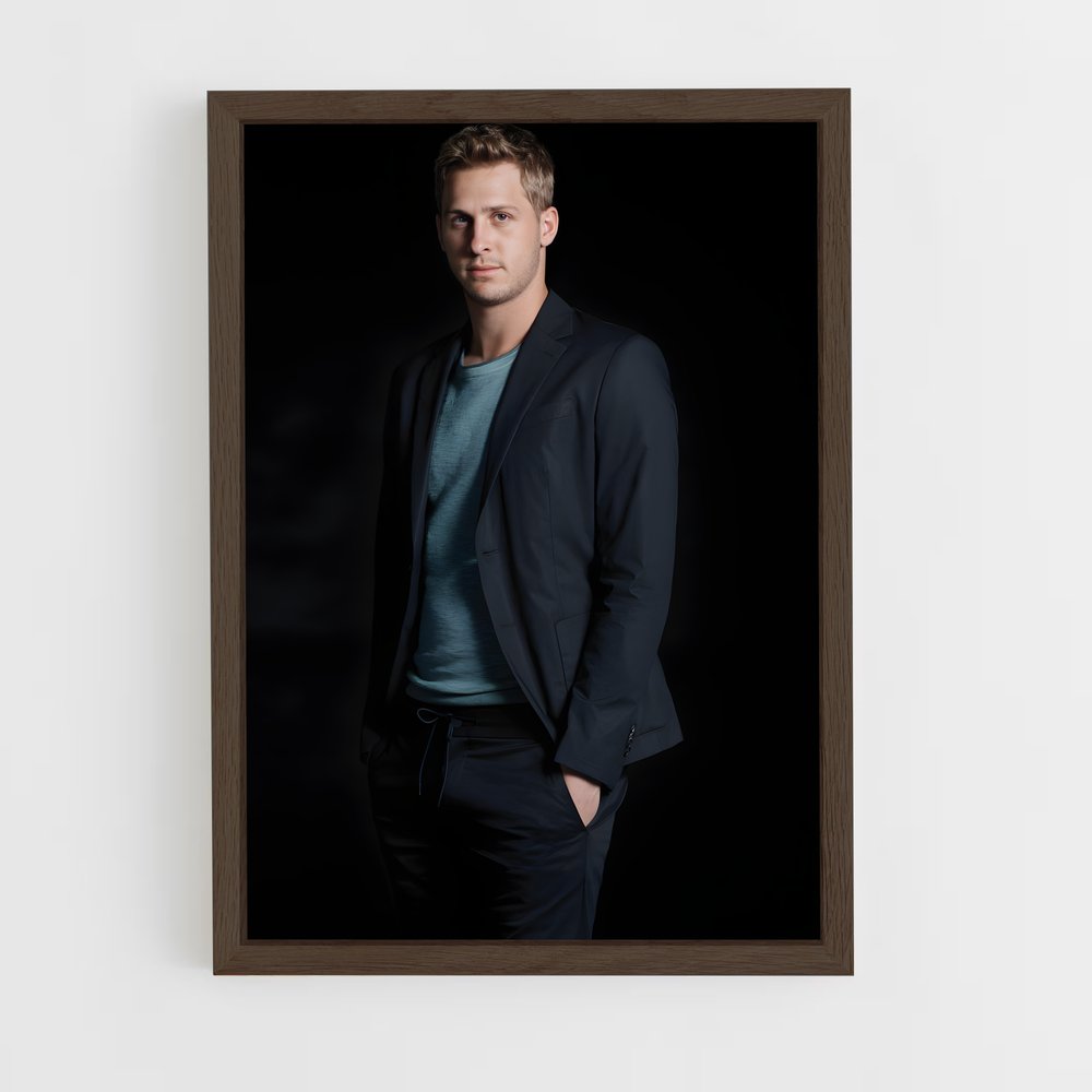 ap-jared goff-1 cadre Bois foncé