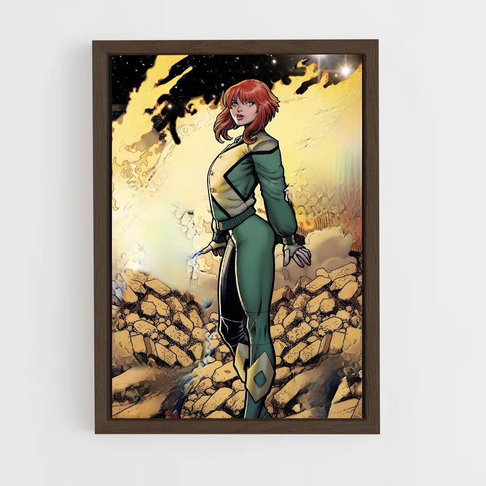 ap-jean grey-6 cadre Bois foncé